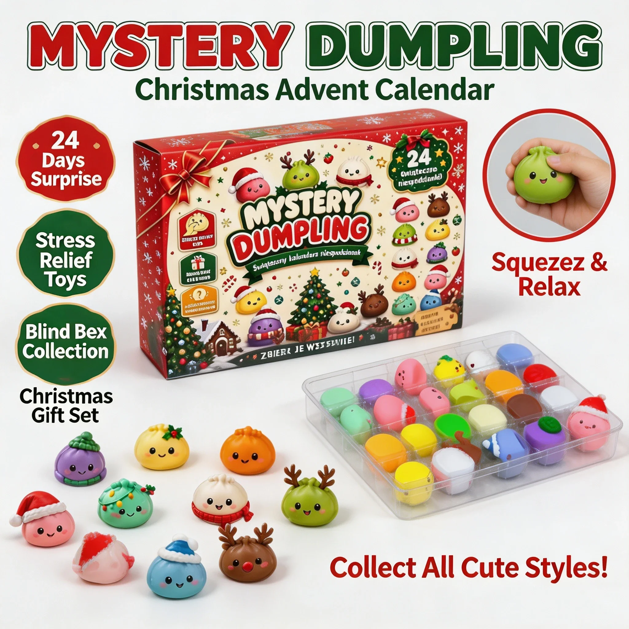 Advent Calendar Gift - 24 pièces, calendrier de l’Avent de