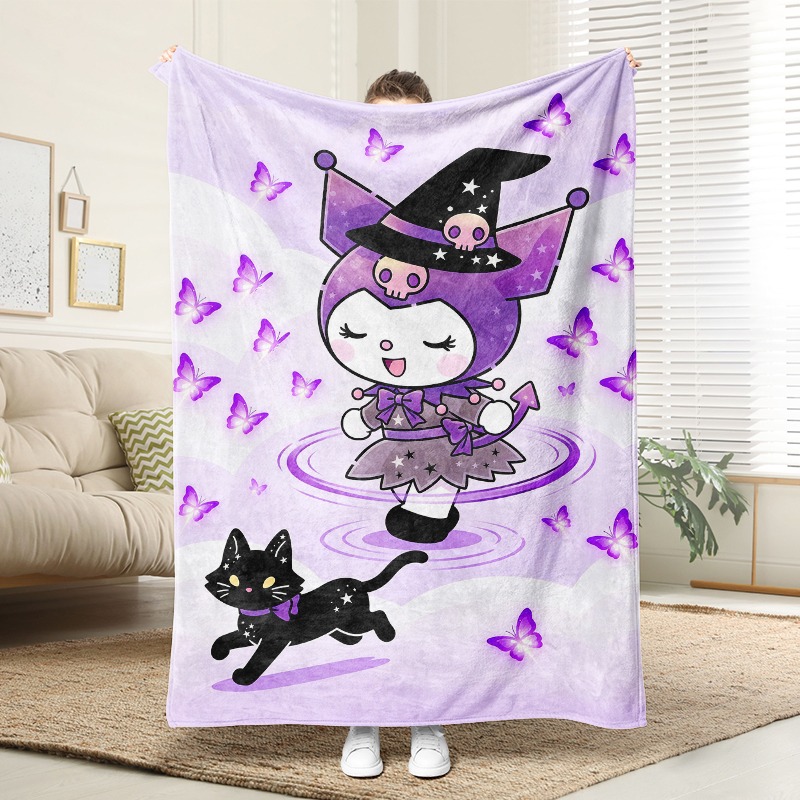 Christmas Throw Blanket - Couverture Sanrio douillette en flanelle, motif