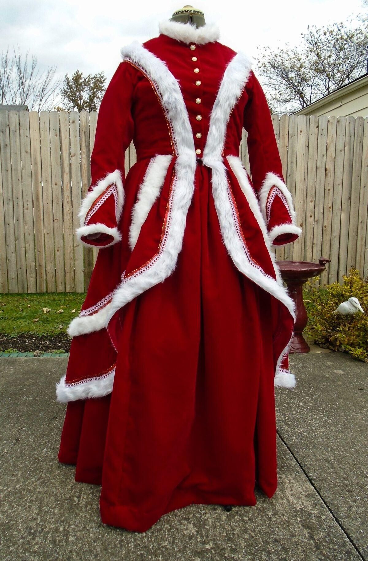 Ornament Ball Set - Femmes victorien édouardien Vintage Santa velours