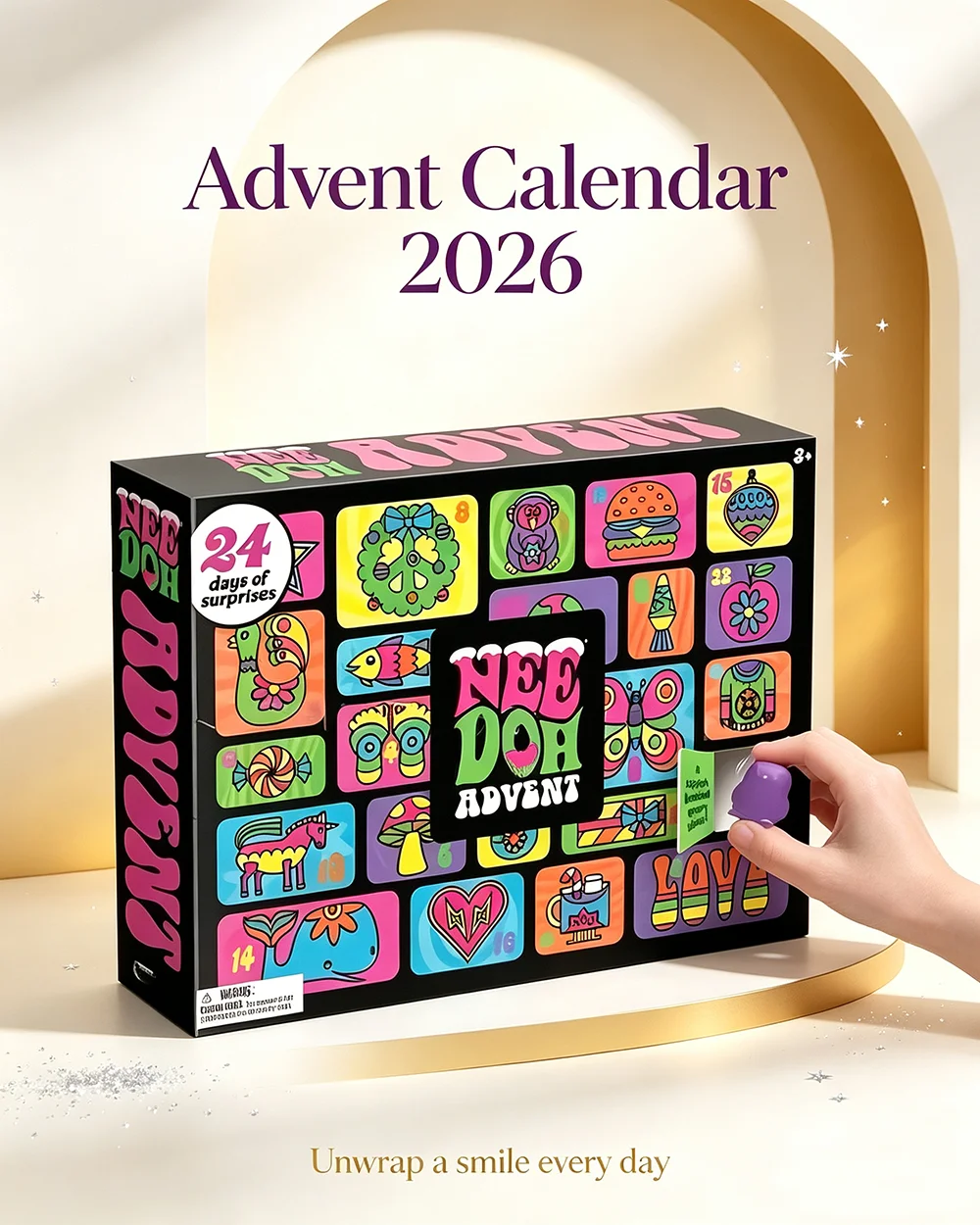 Advent Calendar Gift - Calendrier de l'Avent NeeDoh 2026, cadeau
