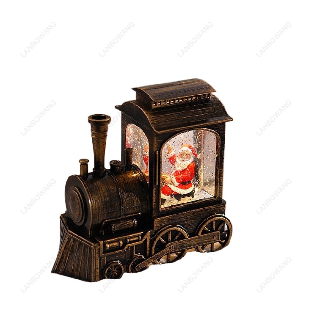 Snow Globe Musical - Décoration de locomotive de Noël, boule