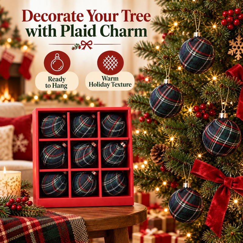 9 pièces, boules de Noël à car - Gift Box Wrap Set avis et prix