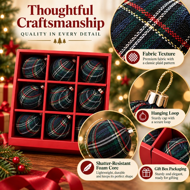 9 pièces, boules de Noël à car - Gift Box Wrap Set avis et prix
