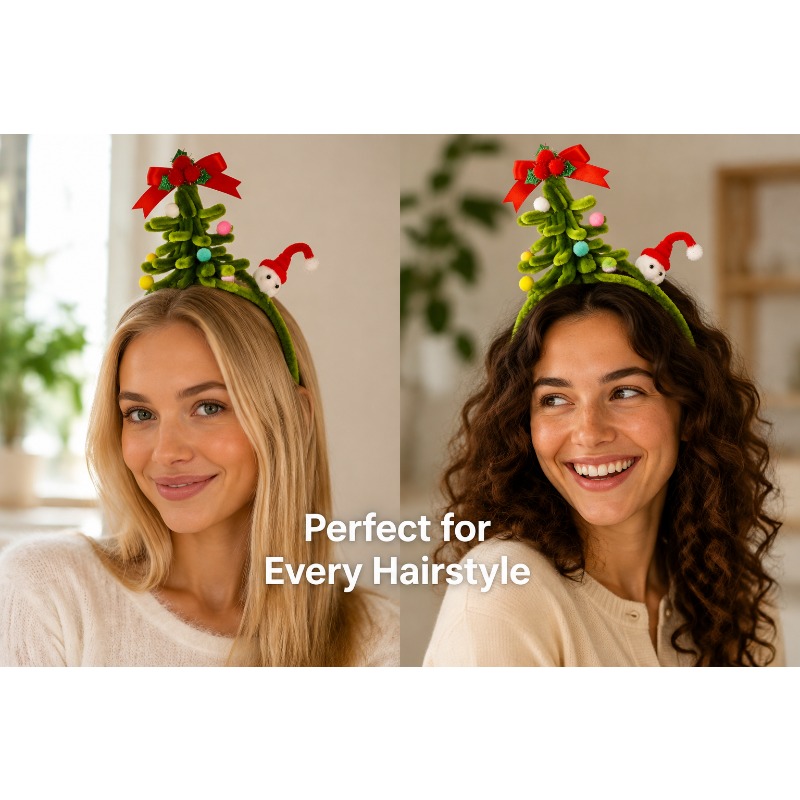 Serre-tête de Noël avec pompon - Ribbon Bow Gift avis et prix