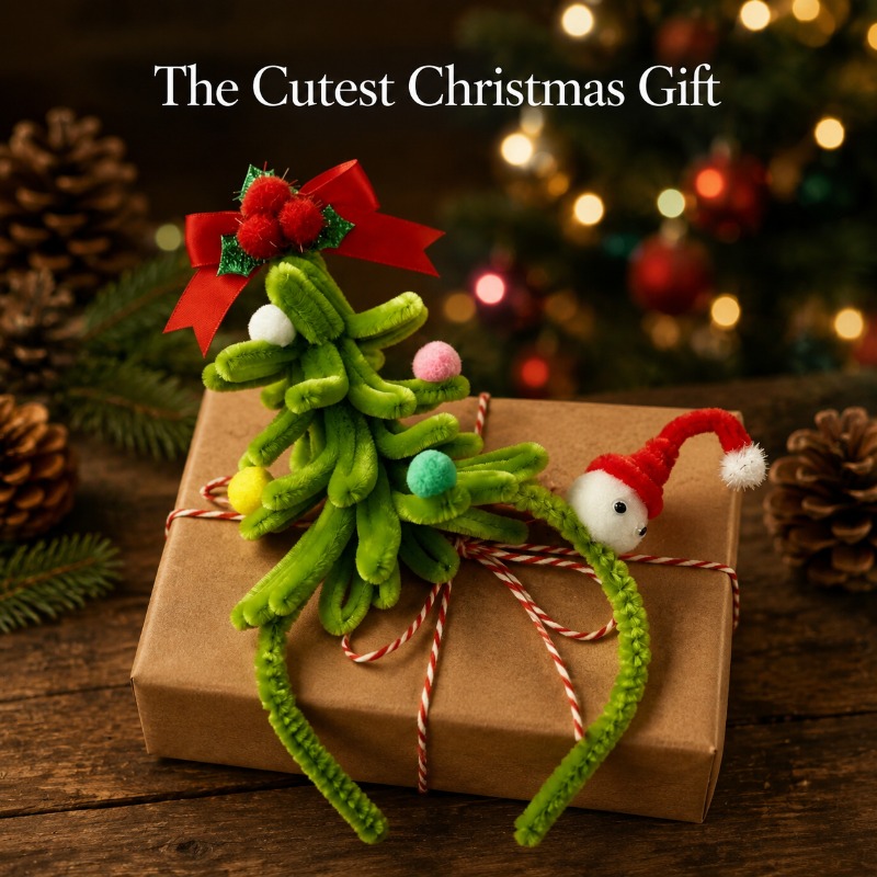 Serre-tête de Noël avec pompon - Ribbon Bow Gift avis et prix