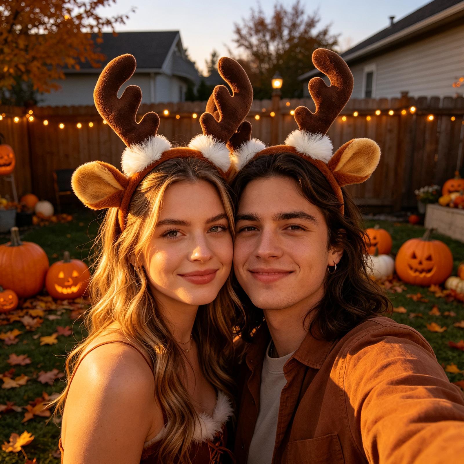 Serre-tête de Noël avec cornes - Reindeer Antlers Headband avis et prix